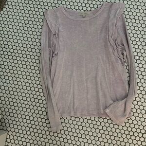 Adorable Lilac Ruffle Sleeve long sleeve Size Small